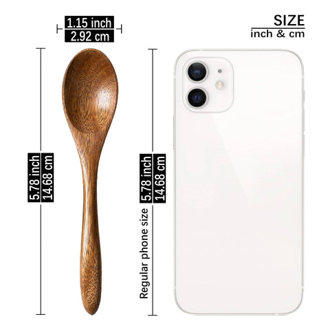 Hefild mini wooden spoon set durable daily kitchen use