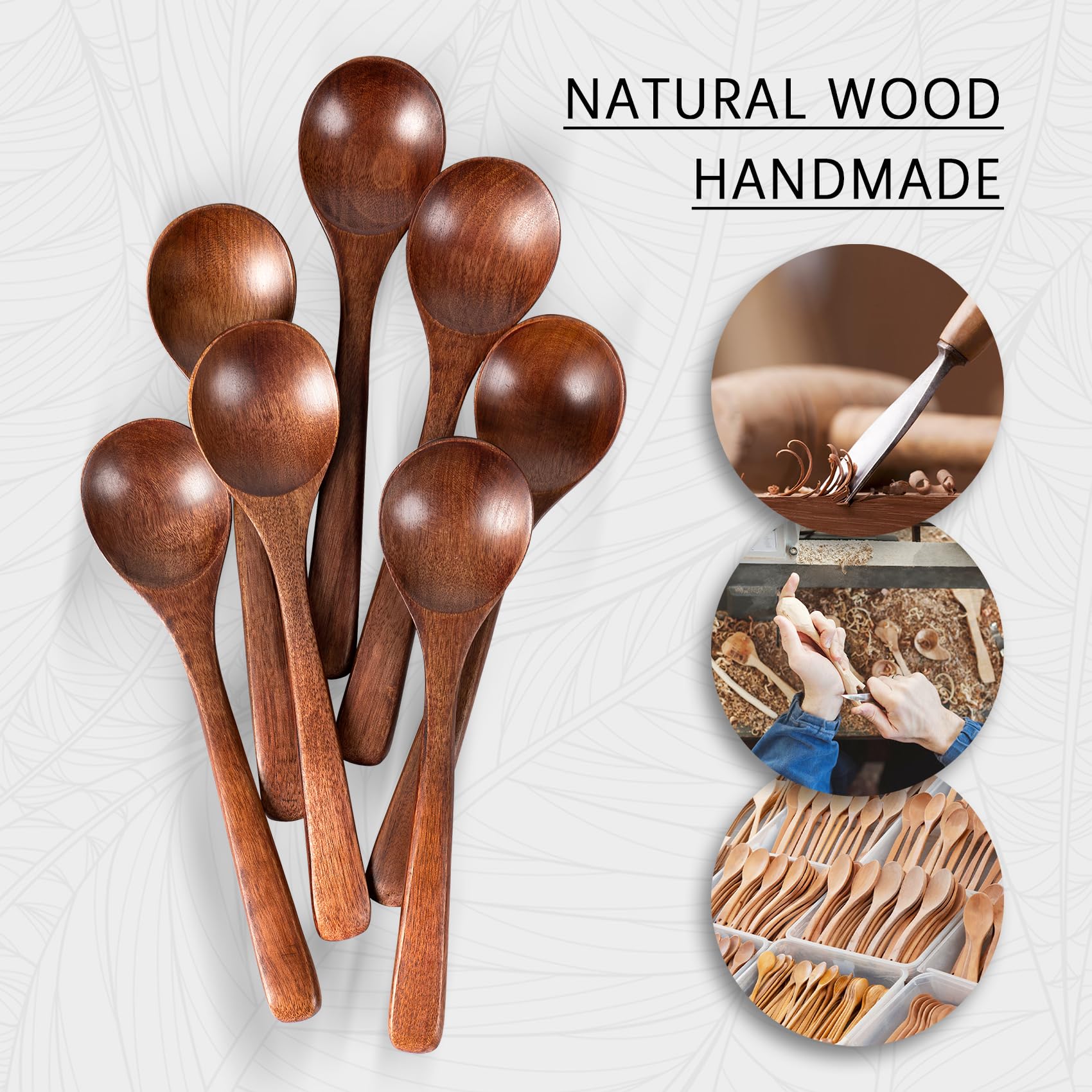 Hefild one-piece molded spoon with natural finish for durable daily use