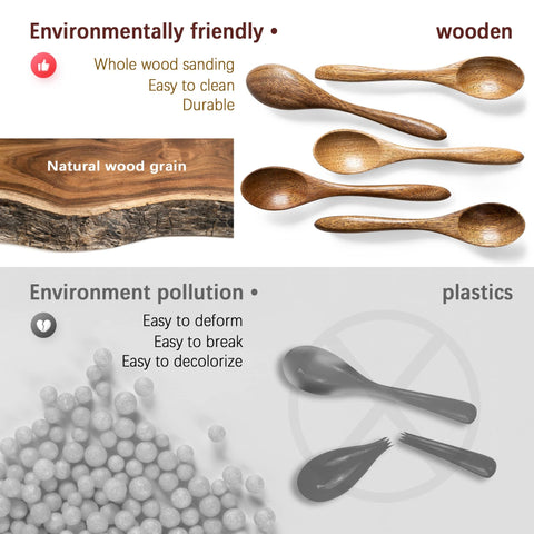Hefild sustainable wooden spoons natural aesthetics for dining