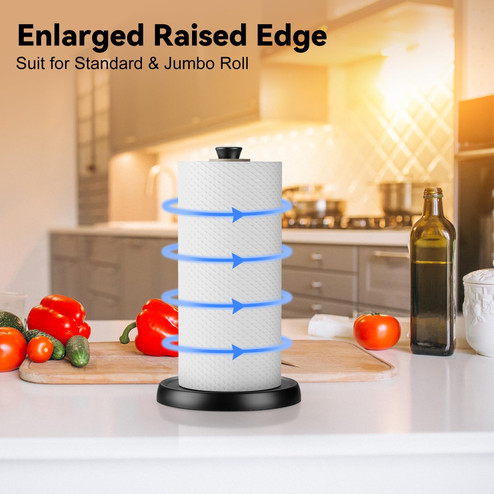 Hegivoc stainless steel towel holder with weighted base for stability