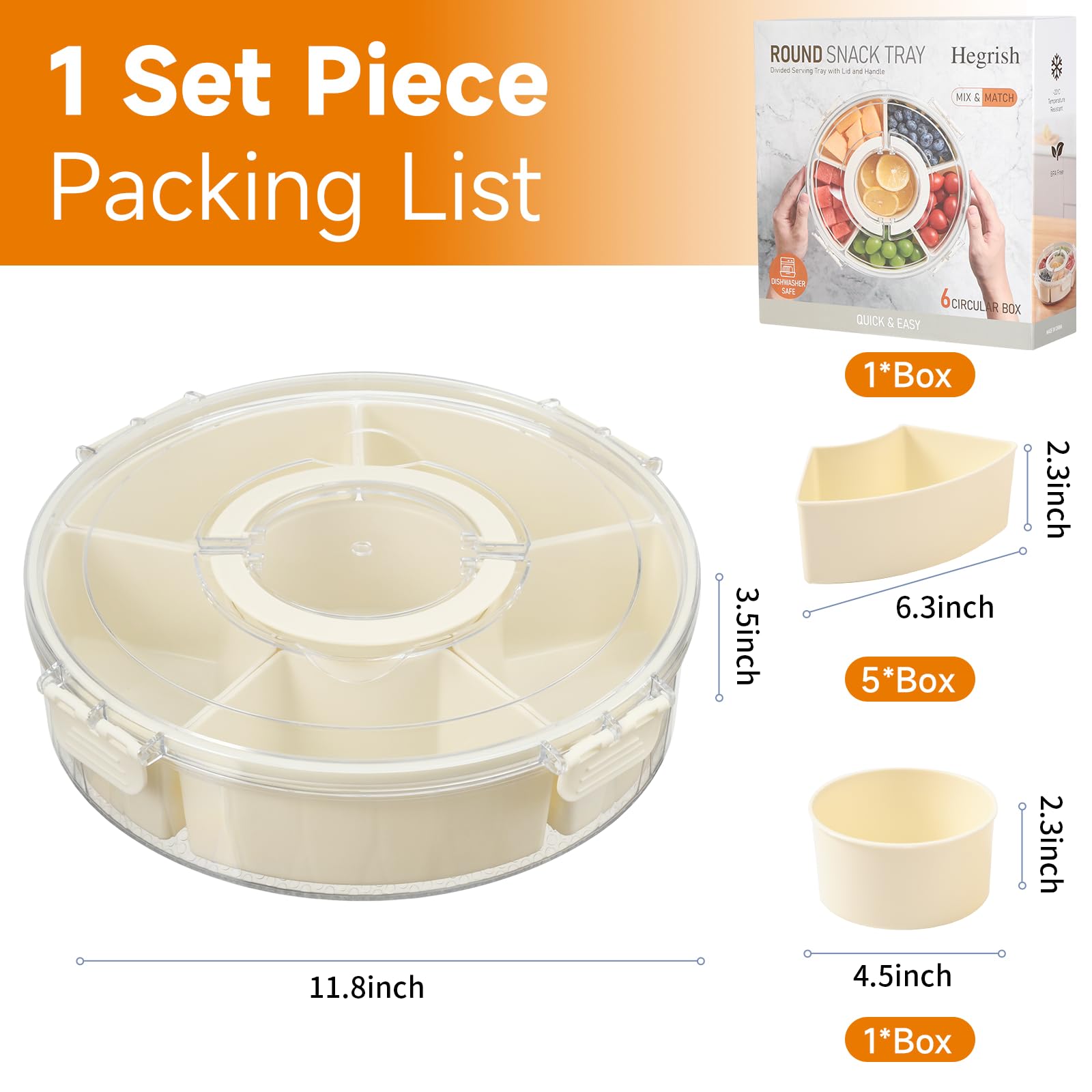 Hegrish portable snack box for fruits keeps snacks fresh and accessible