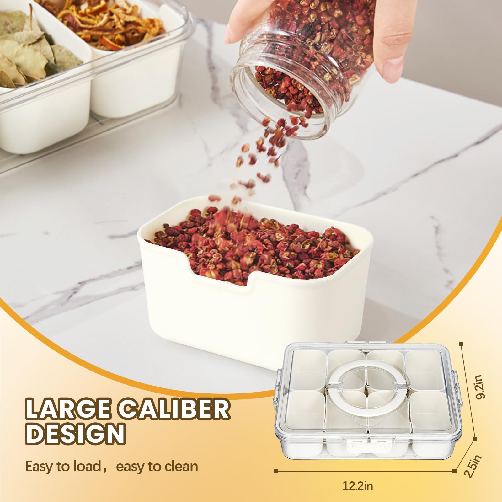 Hegrish Snack Box Container offers clear visibility to spot treats quickly