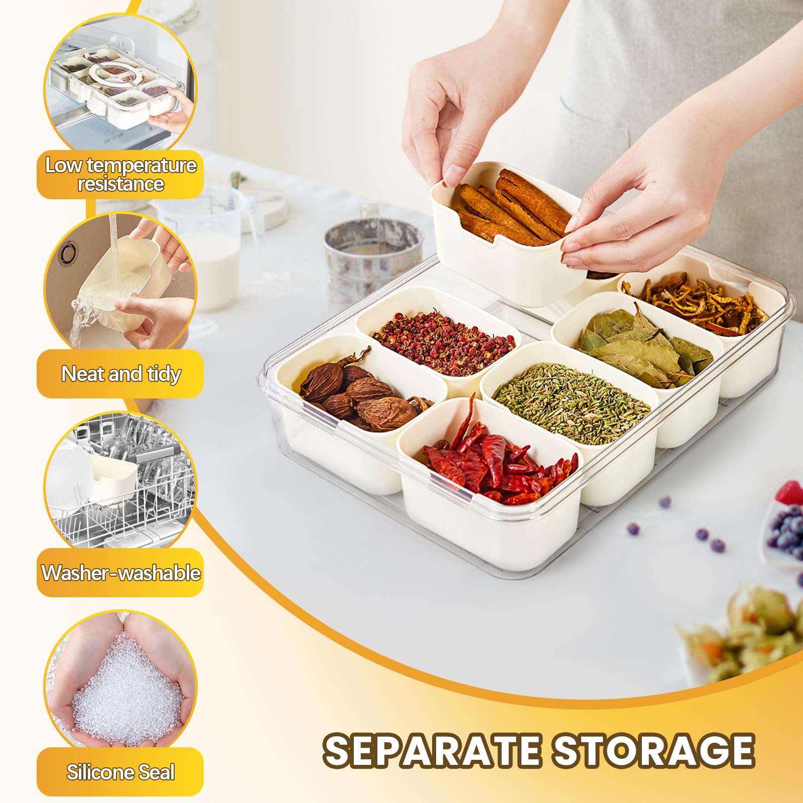 Hegrish Snack Box Container perfect for kids' lunches and on-the-go snacks