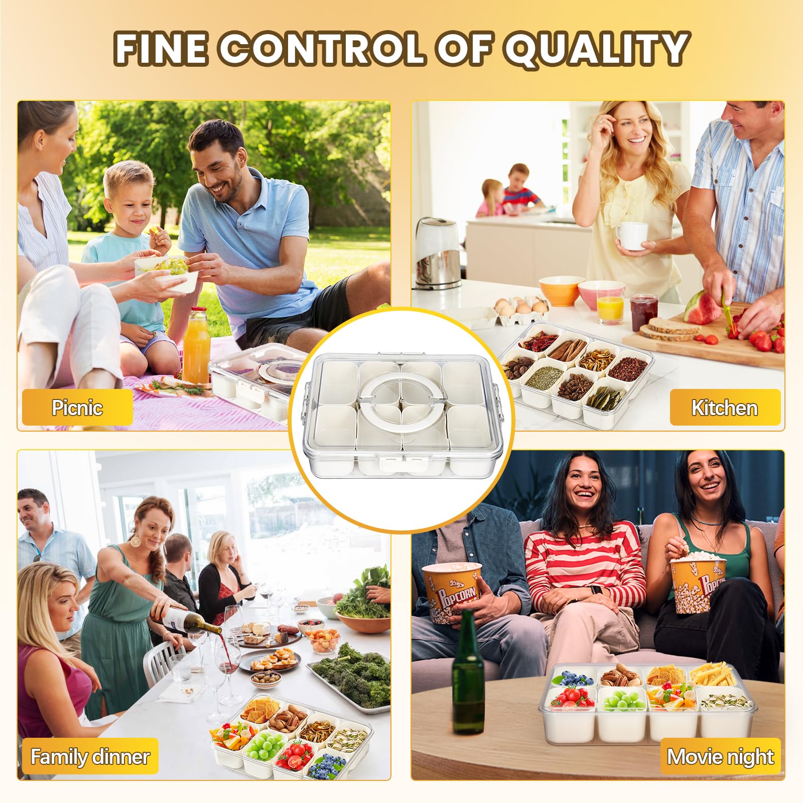 Hegrish Snack Box Container ideal for picnics and parties