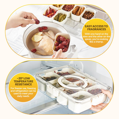 Hegrish Snack Box Container portable and lightweight for lunches