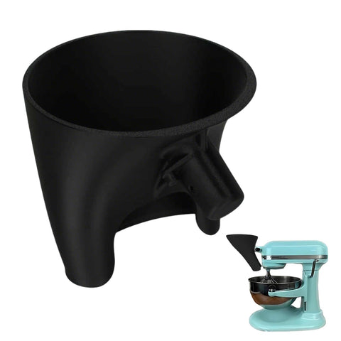 Heiluxe flour funnel for KitchenAid spout guides flour into the bowl for mess-free pouring