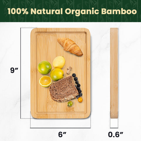 Heimlove cutting board with built-in handles for convenient serving.