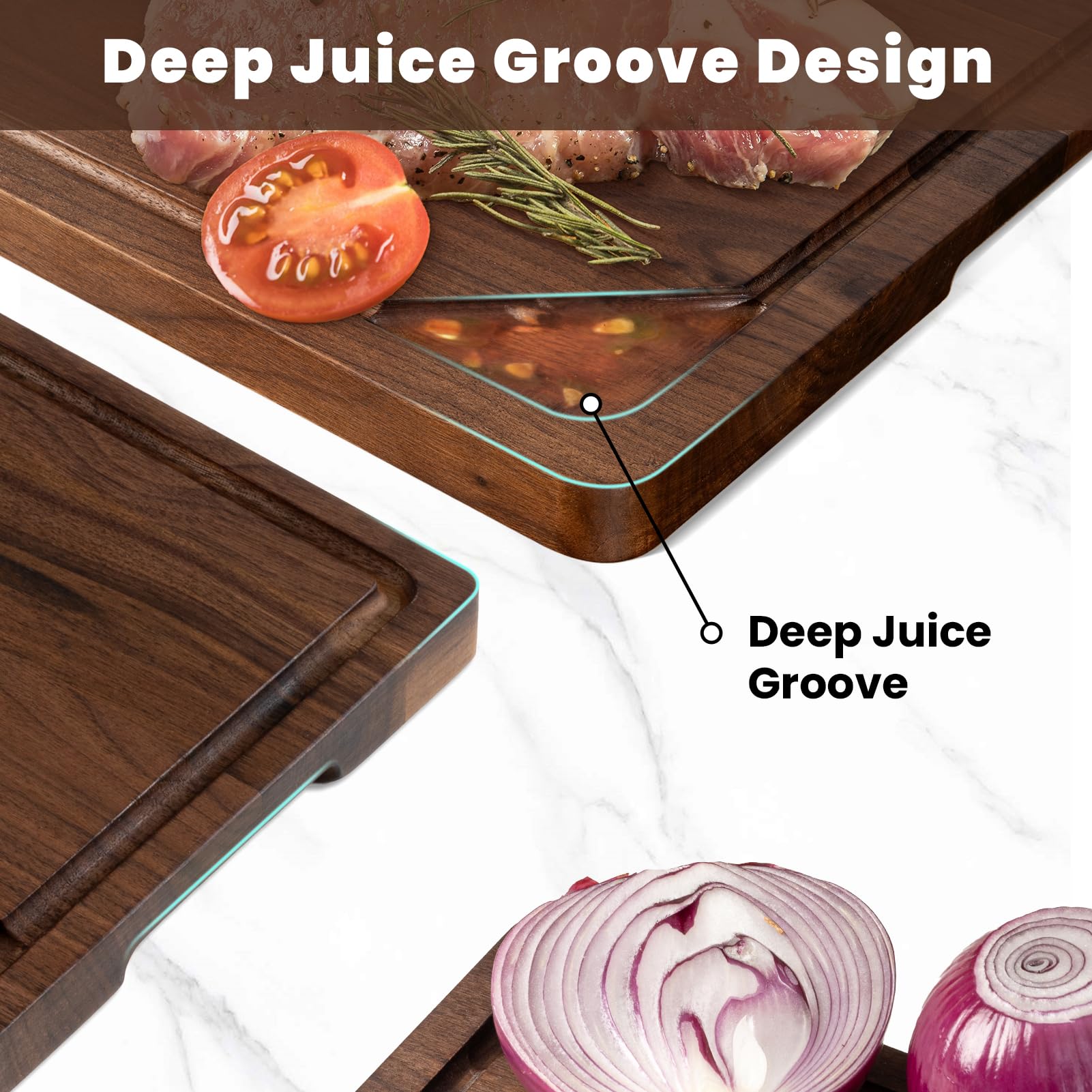 Inner handles allow easy transport around the kitchen.