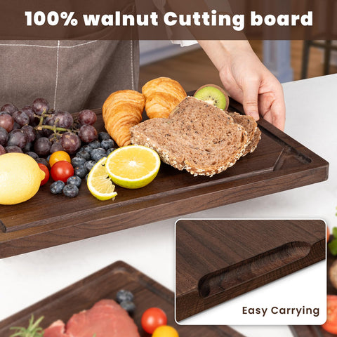Juice groove detail keeps countertops clean during meat and fruit prep.