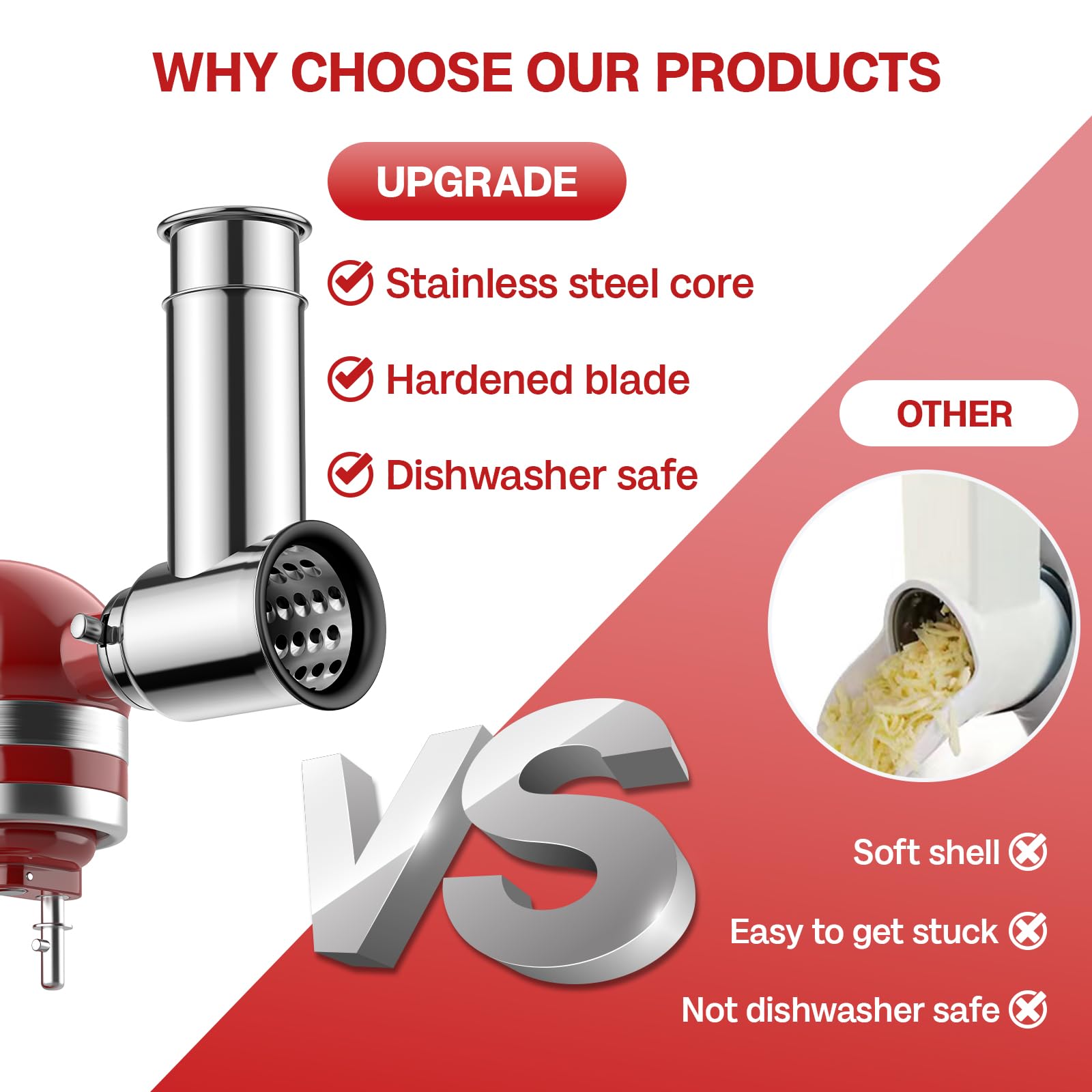 Heiolkako KitchenAid attachment being installed on a stand mixer