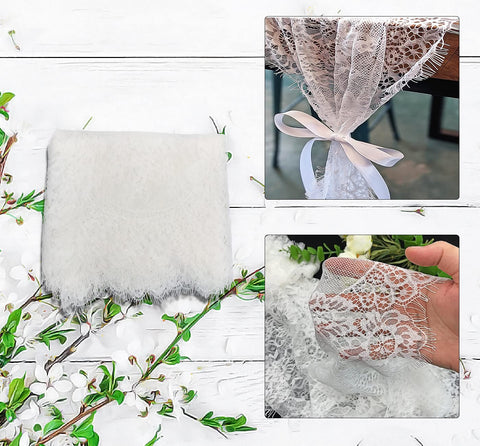 HEIPINIUYE white lace runner displayed on a dining table as centerpiece