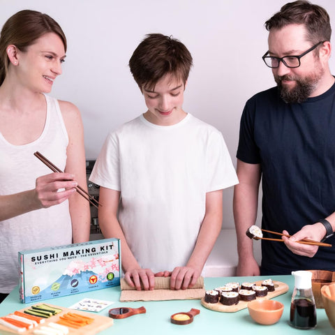 HEKAMOVE chopsticks sets and rests for convenient sushi prep and serving