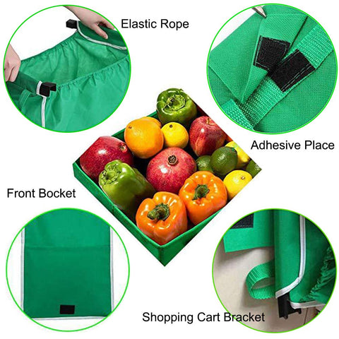 Helishy car trunk storage solution keeping groceries organized.