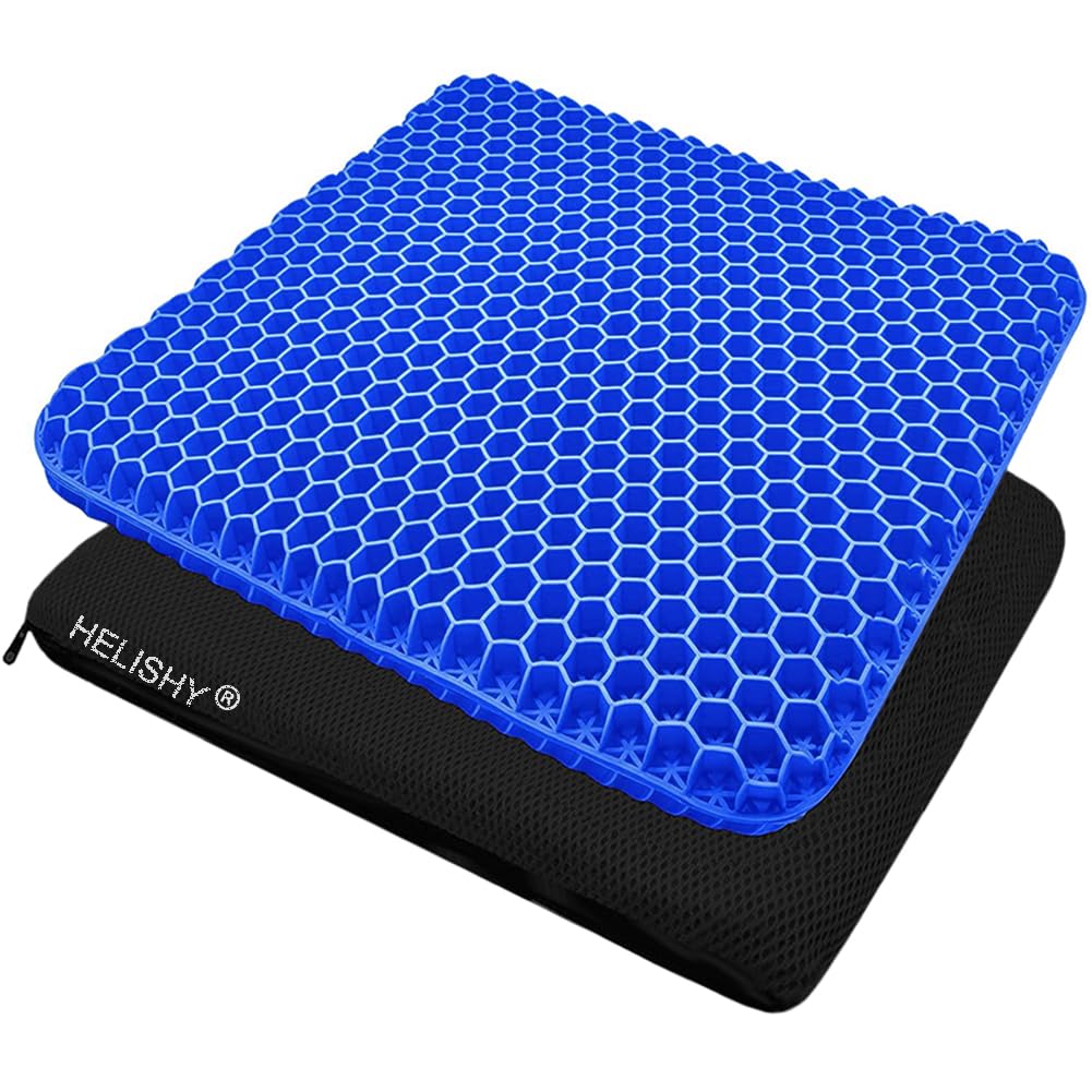 Helishy Egg Gel Seat Cushion with honeycomb design for balanced comfort.