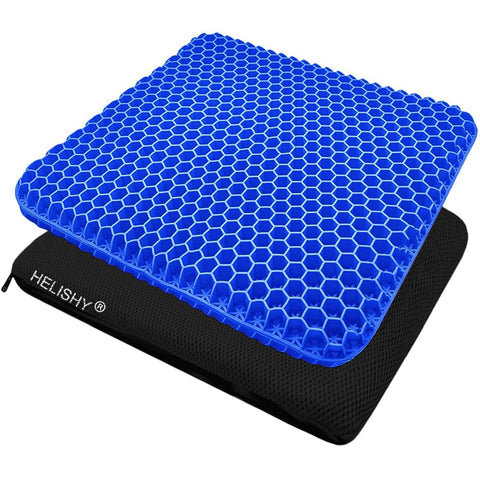 Helishy Egg Gel Seat Cushion with honeycomb design for balanced comfort.