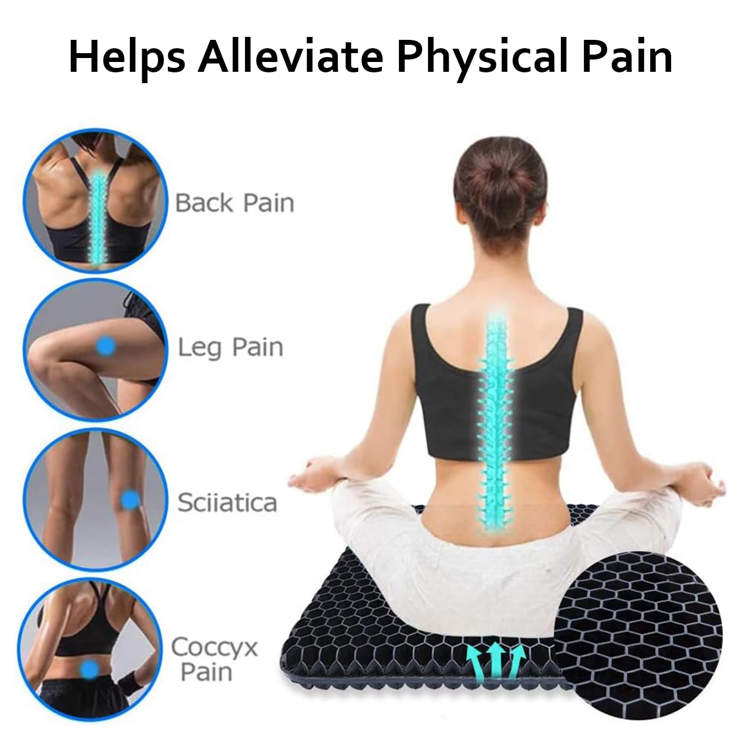 Removable cover for Helishy Gel Seat Cushion easy cleaning