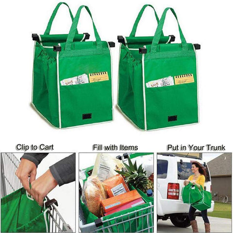 Helishy bags at a farmers market for easy, reusable shopping.