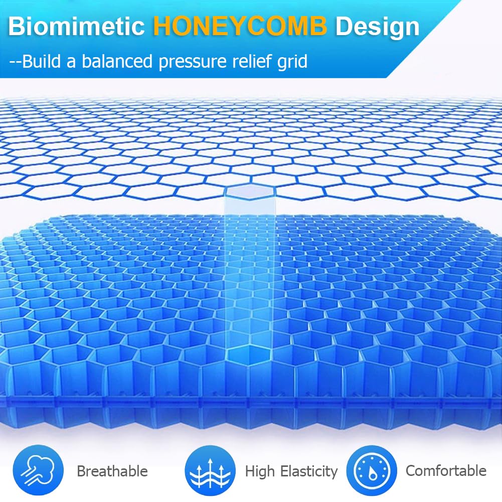 Helishy gel seat cushion breathable honeycomb structure promotes airflow