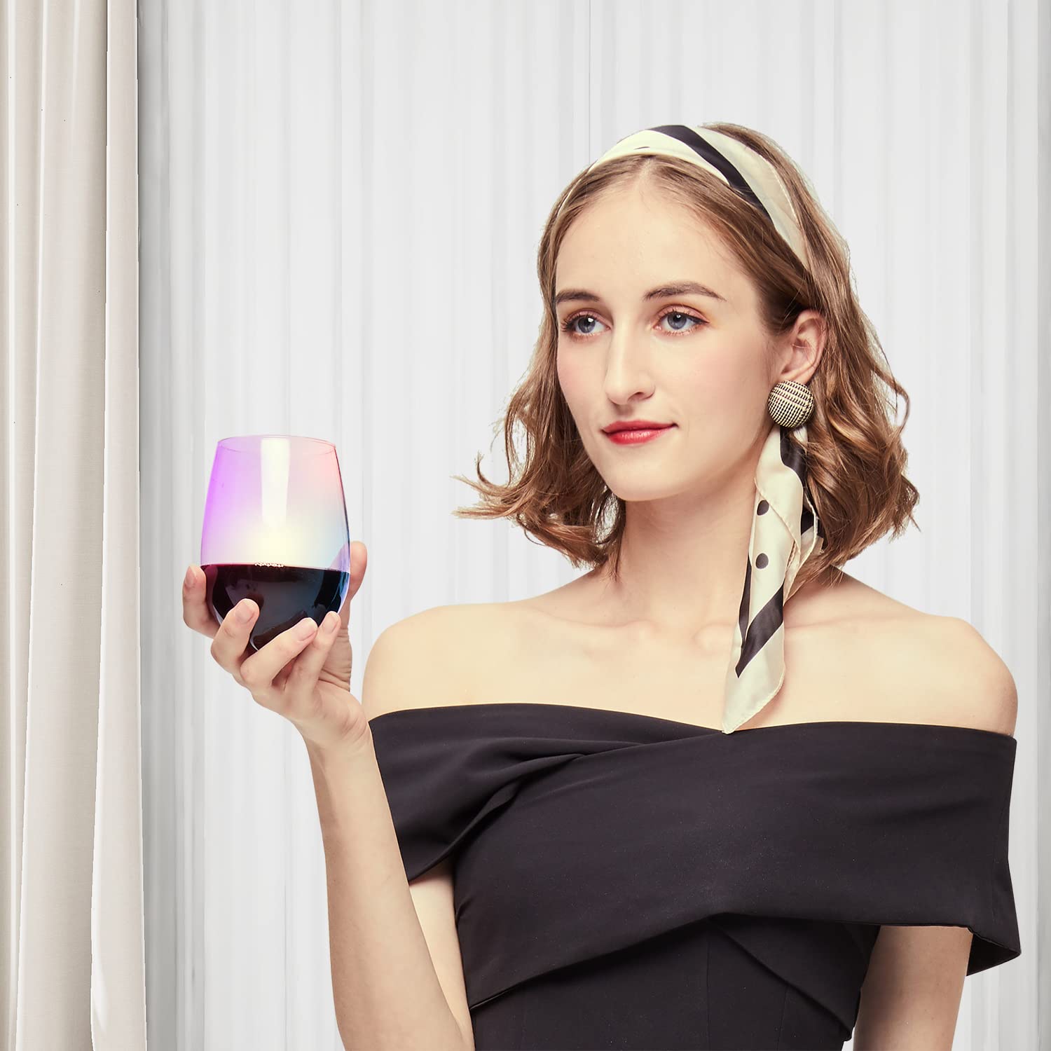HELLWANG large-capacity 20oz glasses fit generous pours for red or white wine