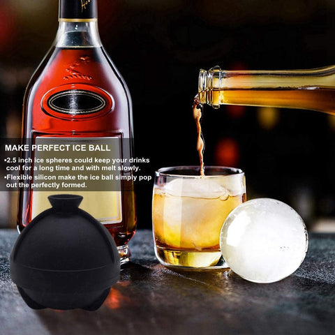 Helpcook built-in funnel design for clean filling of ice spheres.