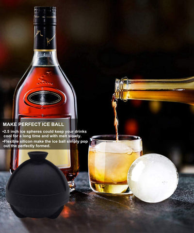 Helpcook whiskey ice ball mold adds elegant touch to drinks.