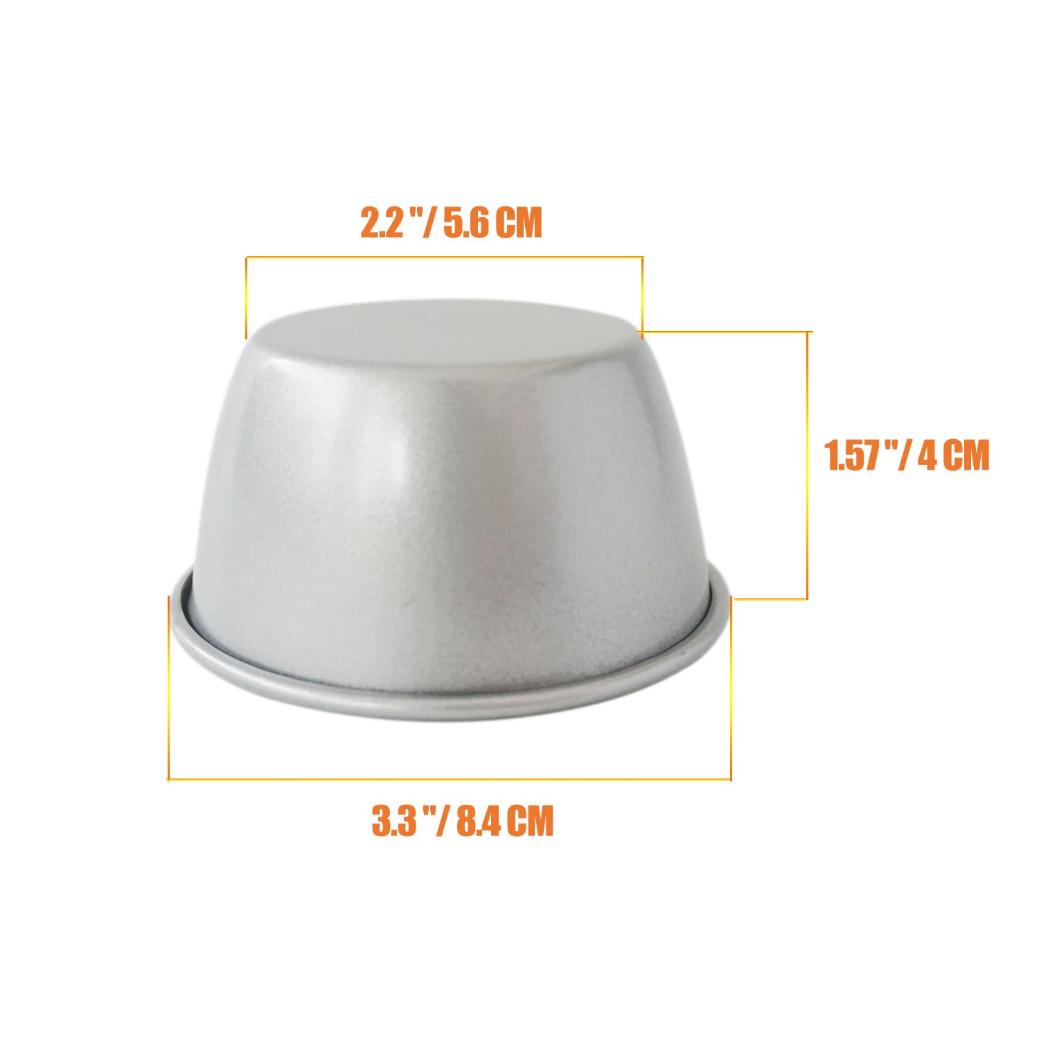 Heluok mini round cake tin in silver ready for individual portions