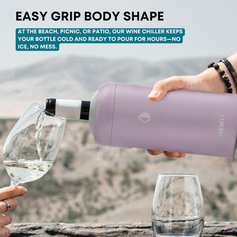 Hemli fits most 750ml bottles for versatile chilling.