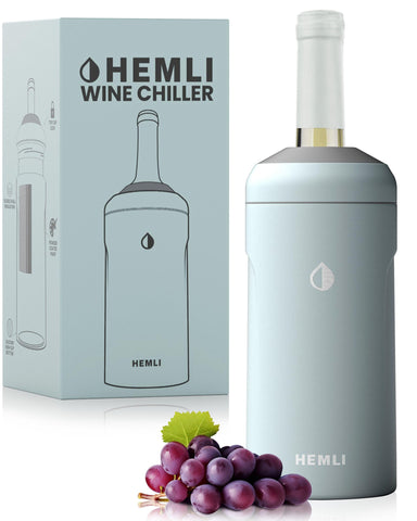 Hemli wine bottle chiller with 12-hour cold retention for parties.