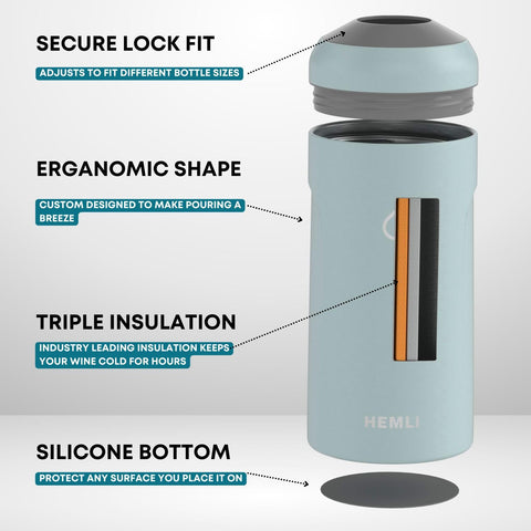 Hemli ergonomic design keeps bottles stable and easy to pour.