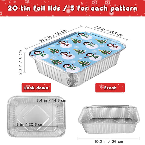 Hemoton disposable aluminum pans with rectangular lids for easy transport