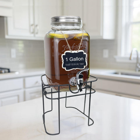 HENABLE black metal bracket and stand provide sturdy support
