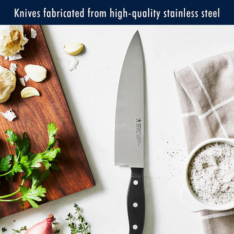 henckels 7-inch hollow-edge santoku demonstrates grantons reduce sticking