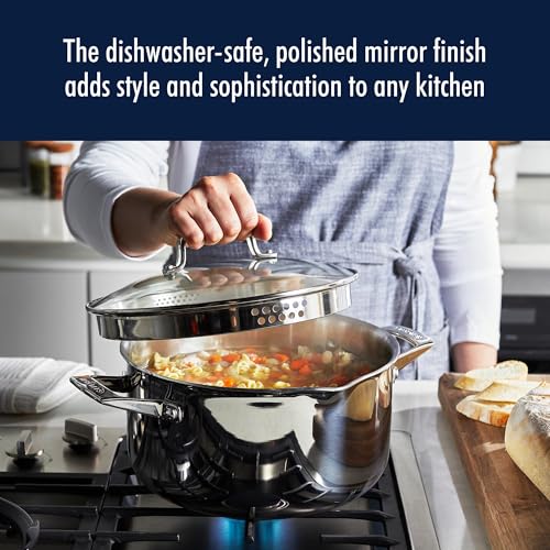 HENCKELS Clad H3 pour spout for clean, mess free pouring