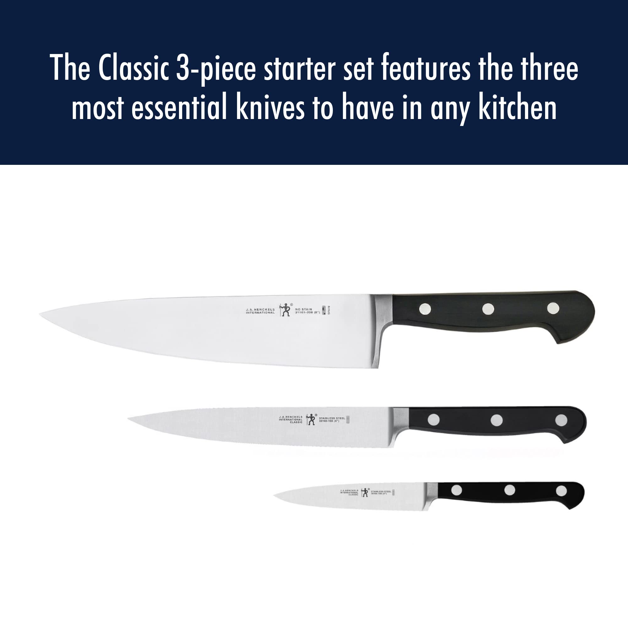 HENCKELS Classic 6-inch Utility Knife blade ideal for mid-size slicing.