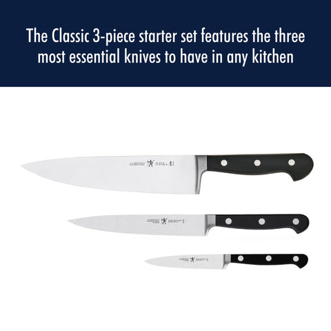 HENCKELS Classic 6-inch Utility Knife blade ideal for mid-size slicing.