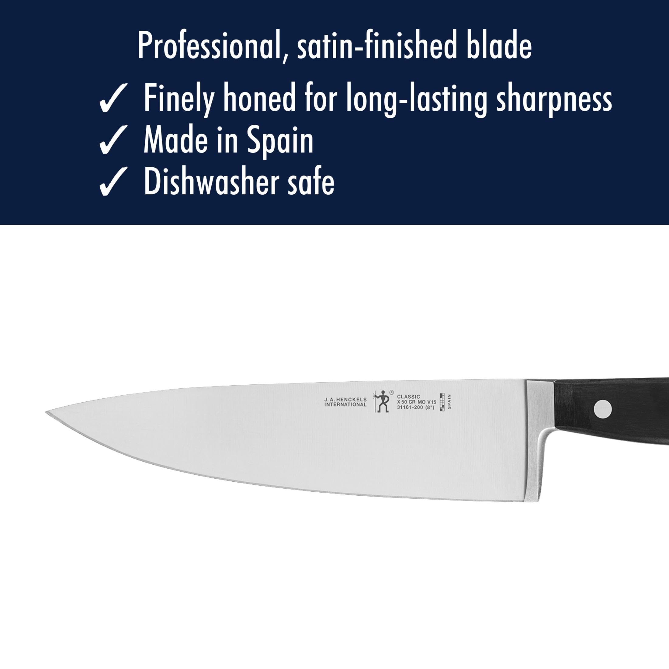 Henckels Classic 8-inch slicing knife dishwasher-safe convenience