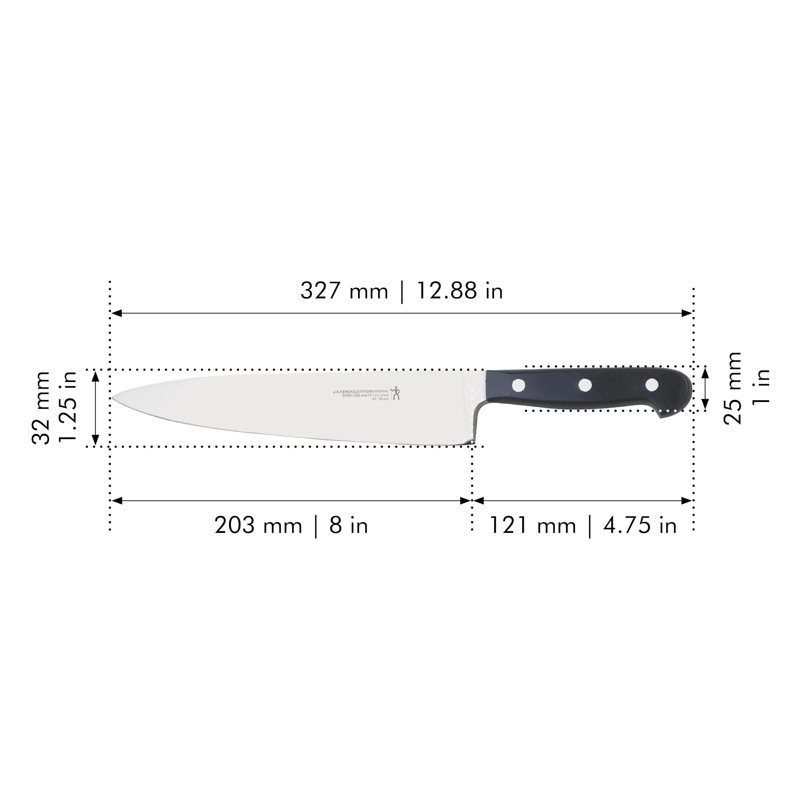 Henckels Classic 8-inch slicing knife in use slicing meat cleanly