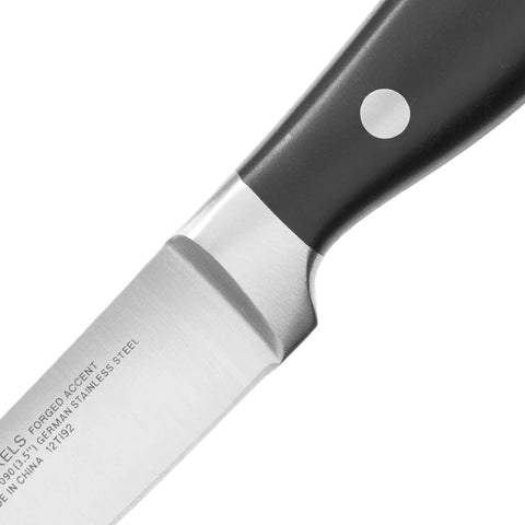 HENCKELS Forged Accent knife on block showcasing elegant design