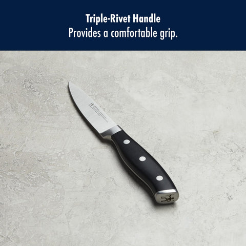 HENCKELS dishwasher-safe paring knives for easy cleanup after tasks.