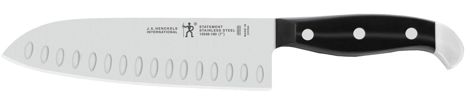 Henckels hardwood block keeps blades organized and protected