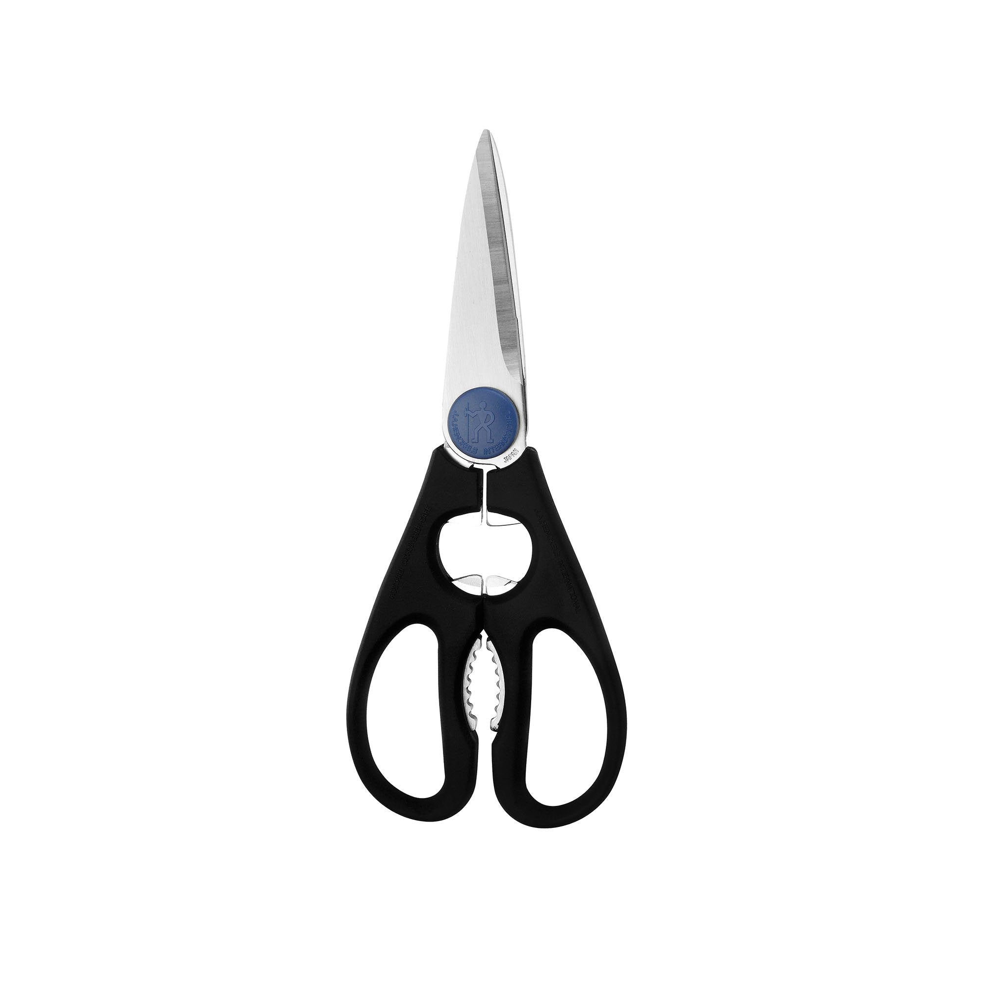 HENCKELS Kitchen Shears blade closeup in stainless steel for precision cutting
