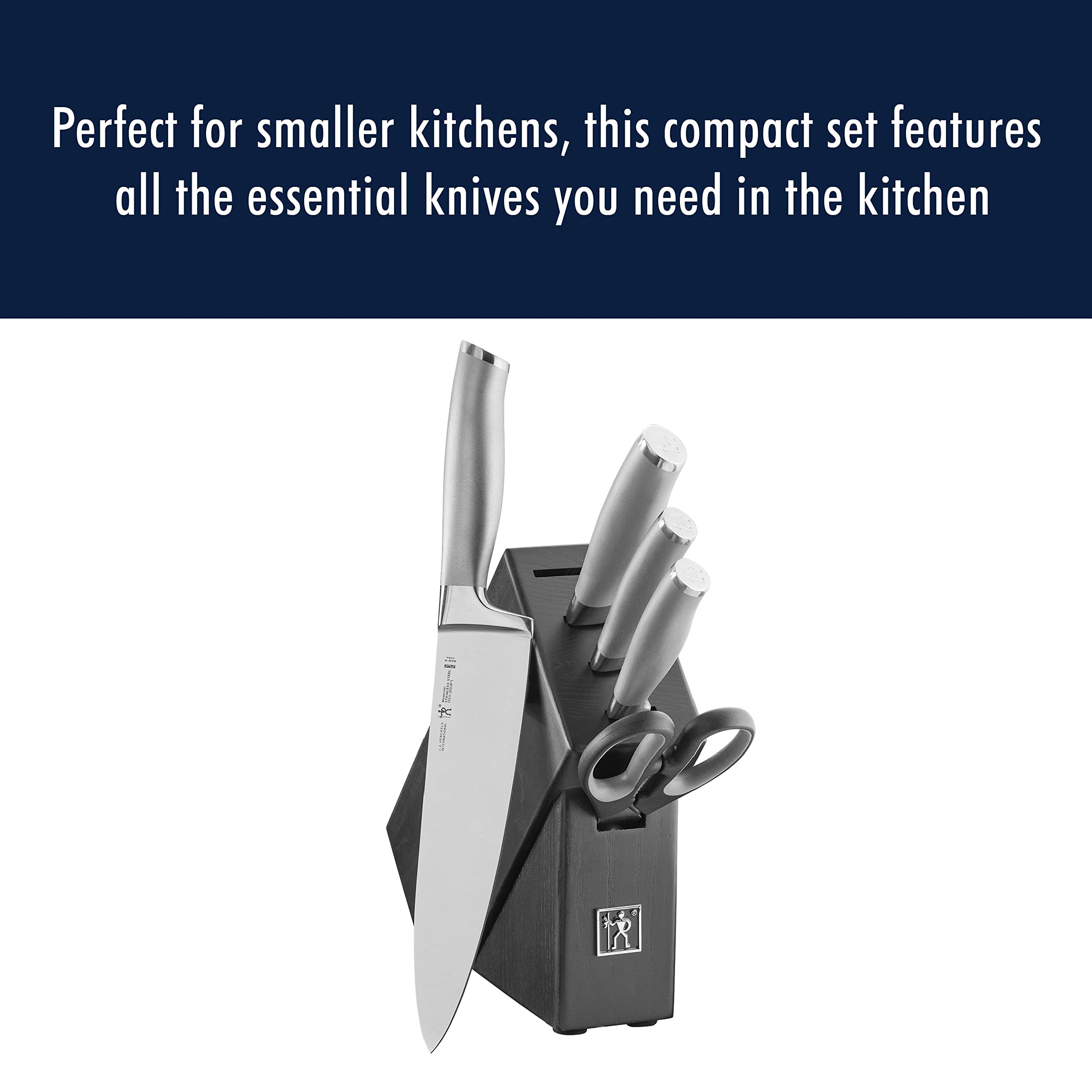 Henckels Modernist 5in serrated utility knife for clean, even slices.