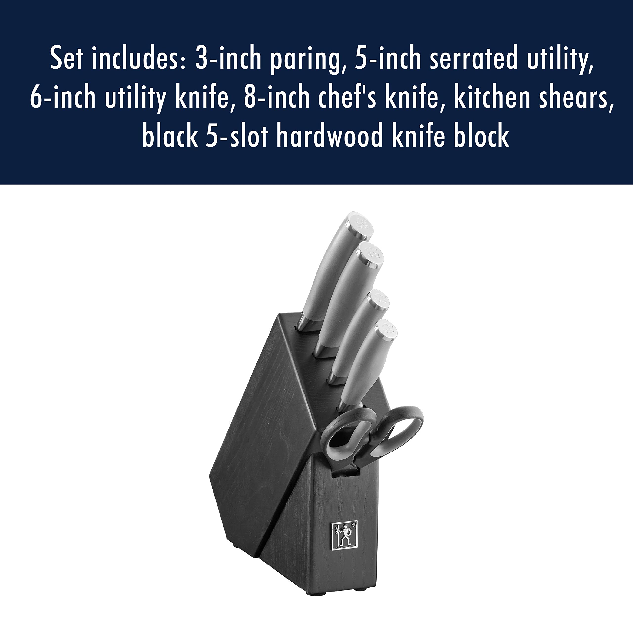 Henckels Modernist dishwasher-safe blades for easy cleanup after meals.