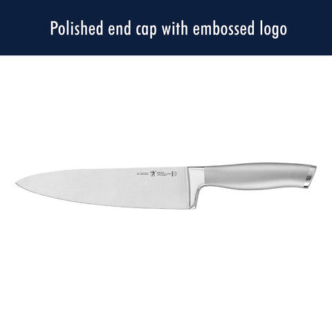 Henckels Modernist stain-free blades resist rust and stay sharp.
