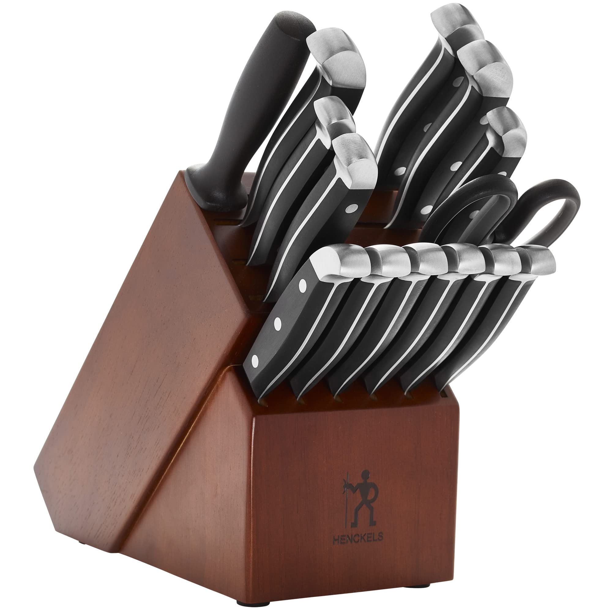 Henckels premium knife set block showcasing razor-sharp blades for precise prep
