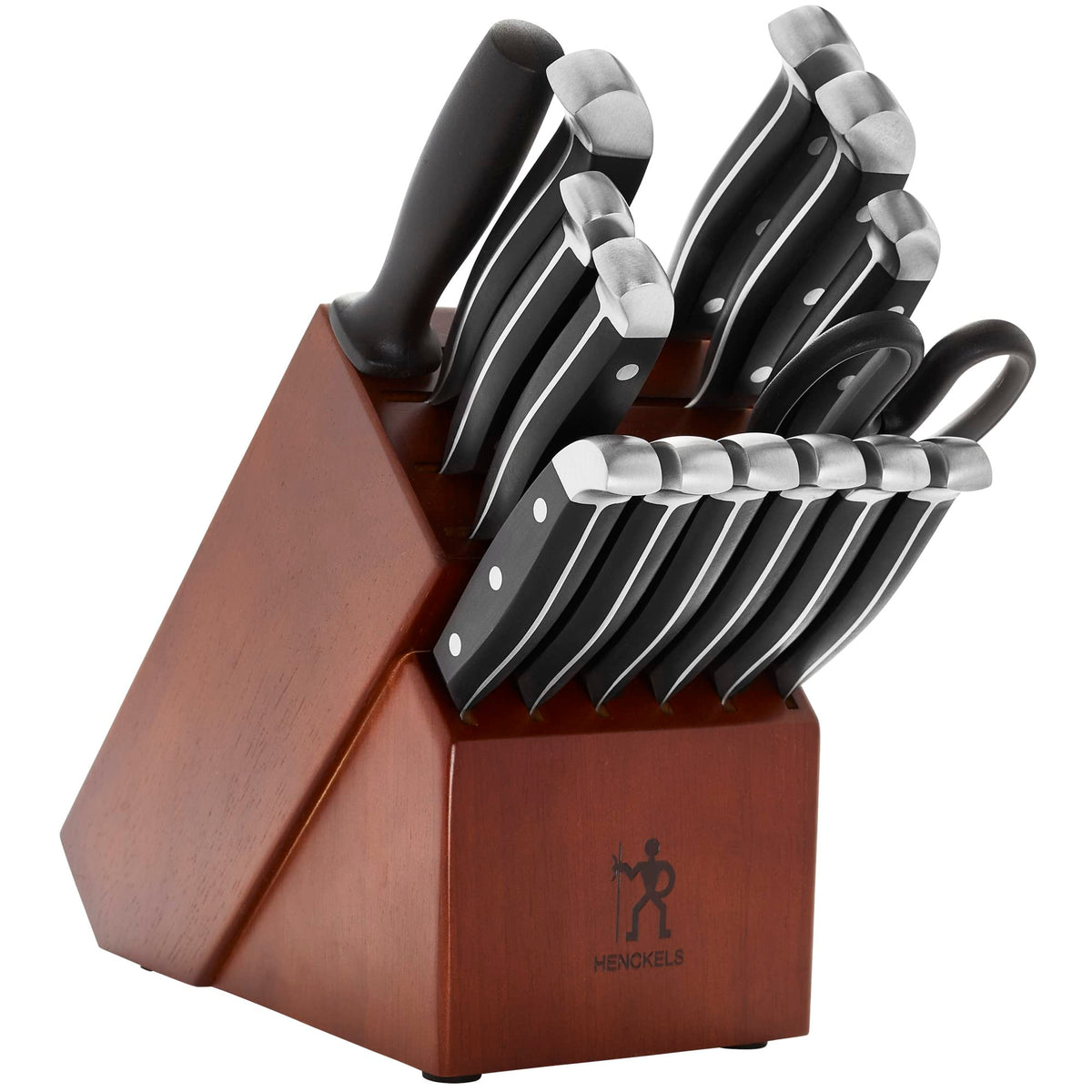 Henckels premium knife set block showcasing razor-sharp blades for precise prep