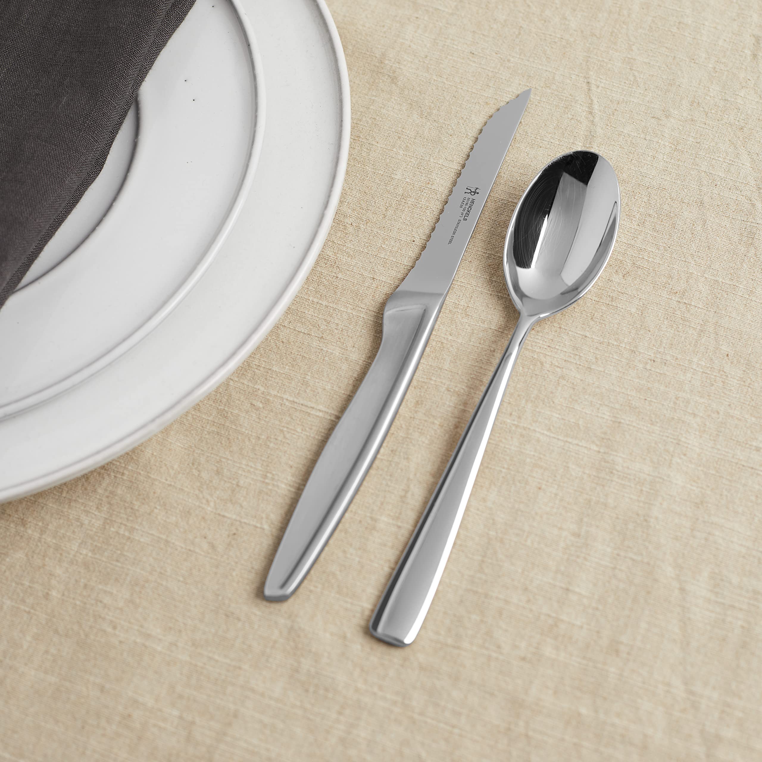 Henckels single-piece blade construction boosts durability and long-lasting sharpness.