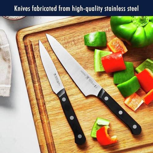 HENCKELS Solution 5-inch serrated utility knife for crusts and soft interiors.