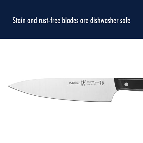 HENCKELS dishwasher-safe blades simplify cleanup after prep