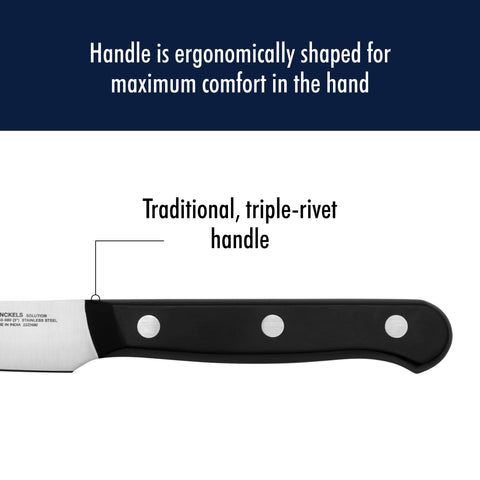 Henckels Solution single-piece blade for durable, lightweight cutting performance.